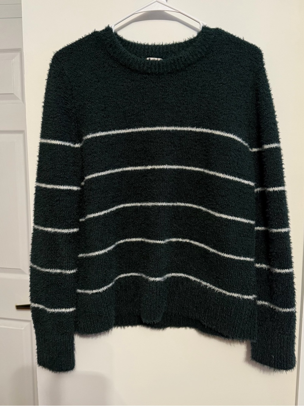 a new day hunter green Crewneck Sweater with‎ White Stripes